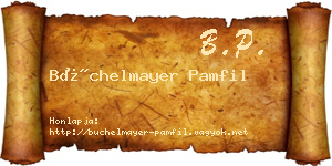 Büchelmayer Pamfil névjegykártya